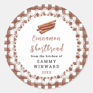 Homemade Cinnamon Shortbread Label Runder Aufkleber
