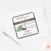 Homemade Coconut Moonshine Quadratischer Aufkleber (Umschlag)