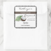 Homemade Coconut Moonshine Quadratischer Aufkleber (Tasche)