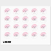Homemade Cookies Pink Watercolor Typography Runder Aufkleber (Blatt)