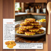Homemade Corn Fritters Recipe Postkarte