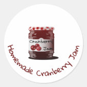 Homemade Cranberry Jam Jar Stickers (Vorderseite)