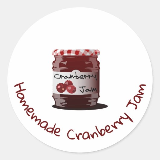 Homemade Cranberry Jam Jar Stickers (Vorderseite)