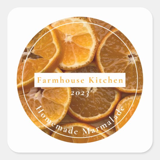 Homemade Customizable Marmalade Jam Sticker (Vorderseite)