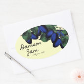 Homemade Damson-Jam-Label Ovaler Aufkleber (Umschlag)