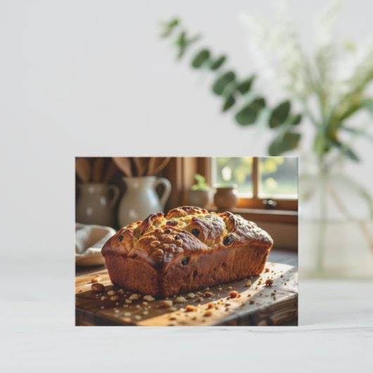 Homemade Date Nut Bread Recipe Postkarte (Stehend Vorderseite)