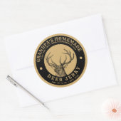 Homemade Deer Jerky Label Template Round Aufkleber (Umschlag)