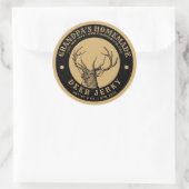 Homemade Deer Jerky Label Template Round Aufkleber (Tasche)