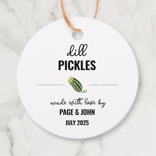 Homemade Dill Pickle Jar Label Tag (Vorderseite)