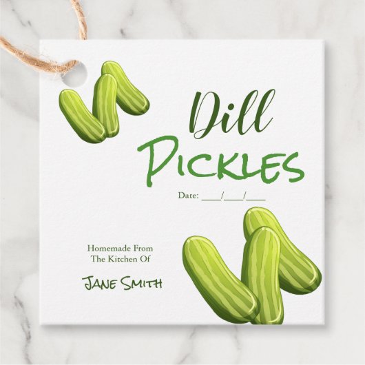 Homemade Dill Pickles Canning Jar Label (Vorderseite)