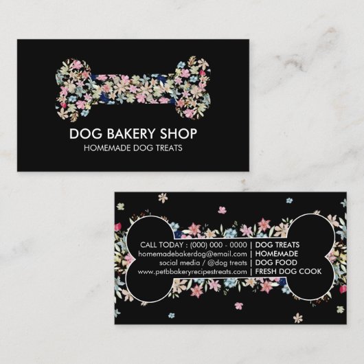 Homemade Dog Leckereien Visitenkarte (Vorne/Hinten)