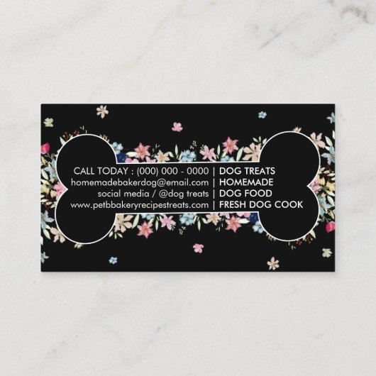 Homemade Dog Leckereien Visitenkarte (Rückseite)