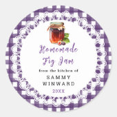 Homemade Fig Jam Canning Label Runder Aufkleber (Vorderseite)