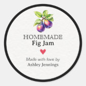 Homemade Fig Jam Label Canning Sticker (Vorderseite)