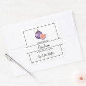 Homemade Fig Jam Square Label Quadratischer Aufkleber (Umschlag)