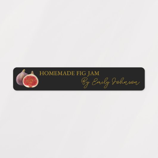 Homemade Fig Jam Thin Label Etiketten (Design 1)