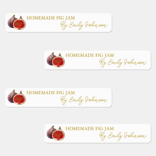Homemade Fig Jam Thin Label Etiketten (Gruppe)