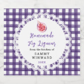 Homemade Fig Liqueur Label Alkoholflaschenetikett (Einzelnes Label)