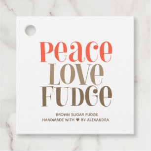 Homemade Fudge Favor Tags Geschenkanhänger