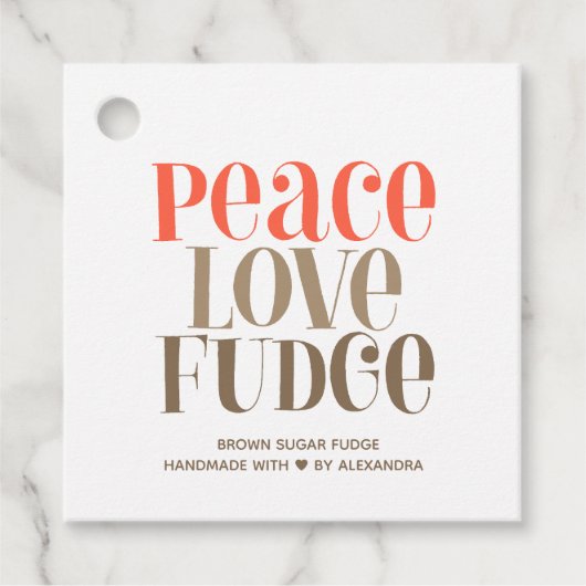 Homemade Fudge Favor Tags Geschenkanhänger (Vorderseite)