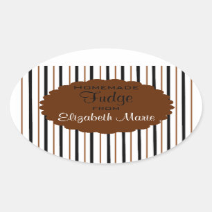 Homemade Fudge Ovaler Aufkleber