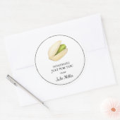 Homemade für Ihr Pistazienlabel Runder Aufkleber (Umschlag)