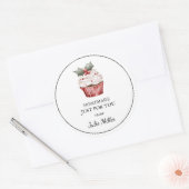 Homemade für Sie Weihnachts-Kuchen-Label Runder Aufkleber (Umschlag)