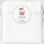 Homemade für Sie Weihnachts-Kuchen-Label Runder Aufkleber (Tasche)