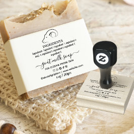Homemade Goat's Milch Seifenlabel Gummistempel