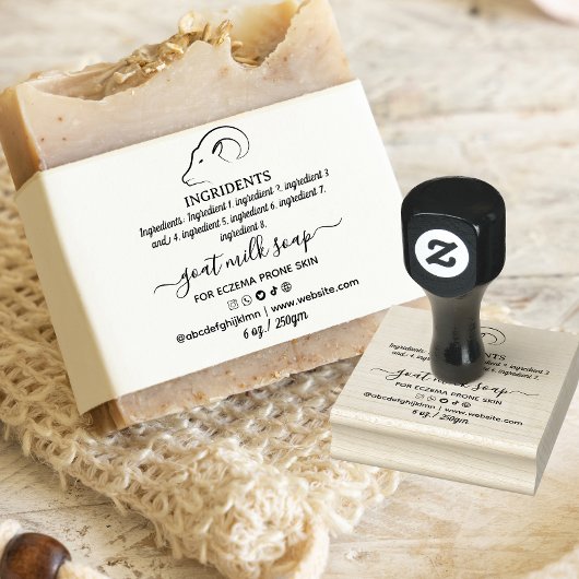 Homemade Goat's Milch Seifenlabel Gummistempel