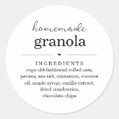 Homemade Gradnola Jar or Bag Label Sticker (Vorderseite)