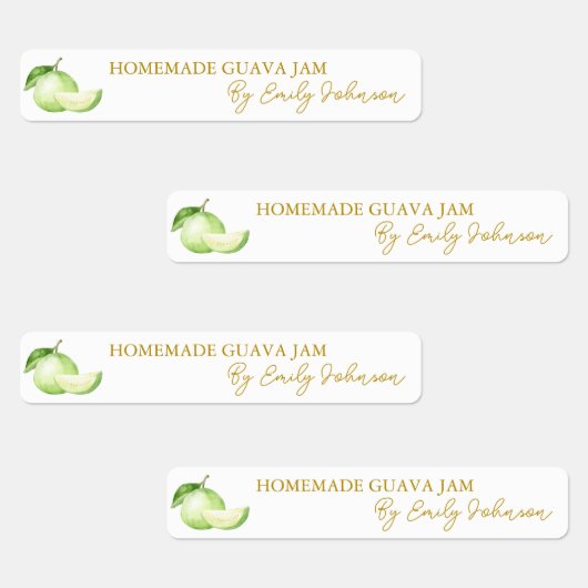 Homemade Guava Jam Thin Label Etiketten (Gruppe)