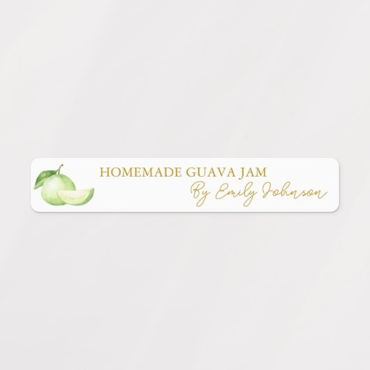 Homemade Guava Jam Thin Label Etiketten (Design 2)