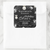 Homemade Holiday Cheer Moonshine Personalisiert Quadratischer Aufkleber (Tasche)