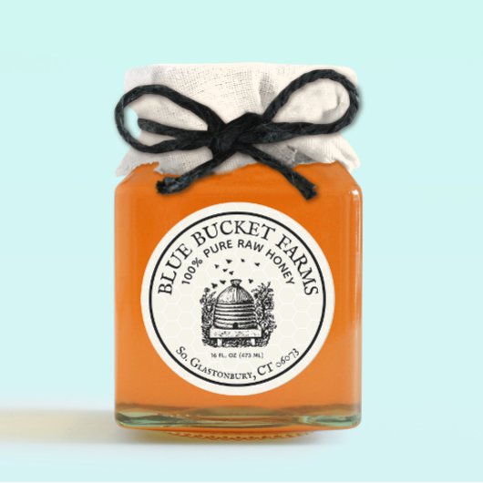 Homemade Honey Beehive Jar Label Runder Aufkleber