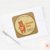 Homemade Honey Jar Quadratischer Aufkleber (Umschlag)