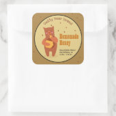 Homemade Honey Jar Quadratischer Aufkleber (Tasche)