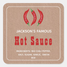 Homemade Hot Sauce | Chili Sauce Kraft Paper