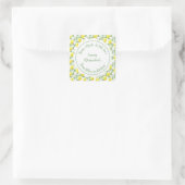 Homemade Jam Canning Label |Lemon Pattern Quadratischer Aufkleber (Tasche)