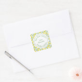 Homemade Jam Canning Label |Lemon Pattern Quadratischer Aufkleber (Umschlag)