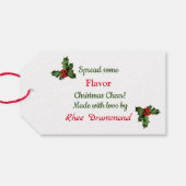 Homemade Jam oder Jelly Christmas Geschenkanhänger (Rückseite Horizontal)