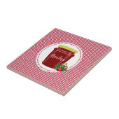 Homemade Jam Red and White Gingham Editable Label Fliese (Seite)