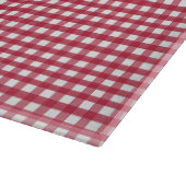 Homemade Jam Red and White Gingham Editable Label Schneidebrett (Ecke)
