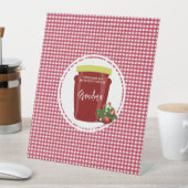 Homemade Jam Red und White Gingham Editable Sockelschild (In Situ)