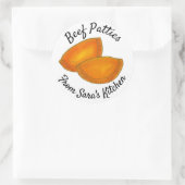 Homemade jamaikanische Rindfleischpatente aus der  Runder Aufkleber (Tasche)