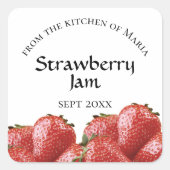 Homemade Jelly Strawberry Jam Jar Label Aufkleber (Vorderseite)