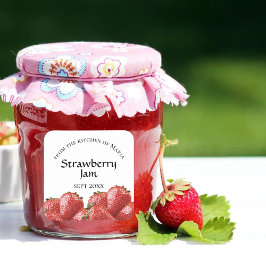 Homemade Jelly Strawberry Jam Jar Label Aufkleber