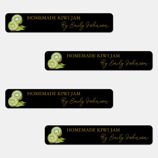 Homemade Kiwi Jam Thin Label Etiketten (Gruppe)