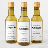Homemade Kombucha Labels Weinetikett (Flaschen)