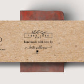 Homemade Kraft Soap Label Belly band with logo
